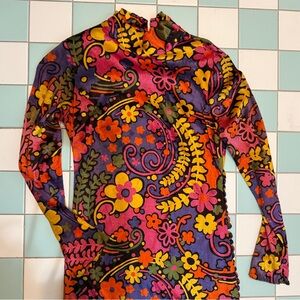 Vintage 60’s Velvet Long Sleeve Dress